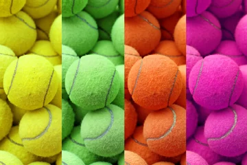 Keuken spatwand met foto exotic color tennis ball © leisuretime70