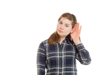 Fototapeta premium Model listening paying attention