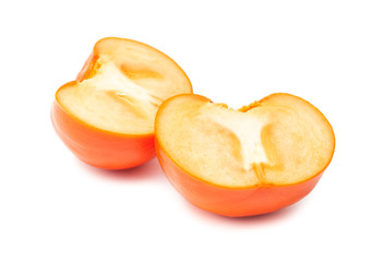Persimmon Asian fresh fruit isolated on white background