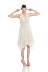 Naklejka premium Model isolated plugin hears