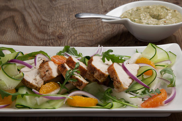 Spiced-Rubbed Turkey Breast with Salad