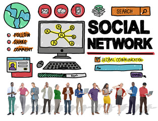 Social Network Social Media Internet WWW Web Online Concept