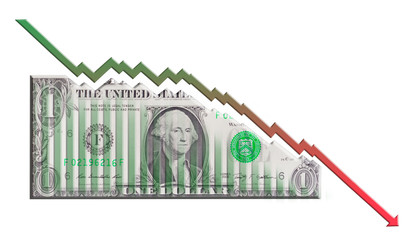 Dollar Declining Graph bill