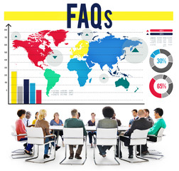 Faqs Frequently Asked Questions Information Concept