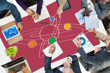 Center Saturn Universe Leadership Responsibility Concept