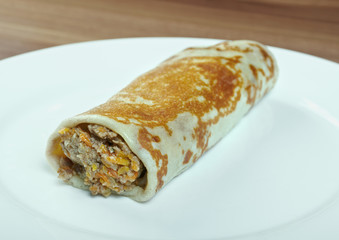 stuffed pancake with beef