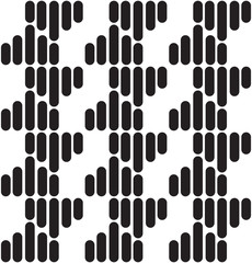 Black and white geometric seamless pattern, abstract background.