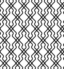 Fototapeta premium Black and white geometric seamless pattern modern stylish.