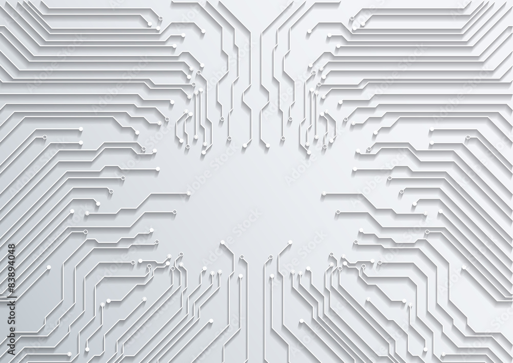Fototapete abstract technology background - circuit board texture vector