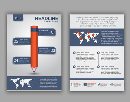 Flyer design with elements of infographics