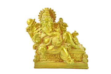 Ganesh - Elephant - headed god monk isolated on white background