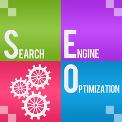 SEO Four Colorful Blocks Square 