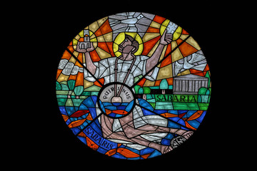Saint Quirinus, Stained glass