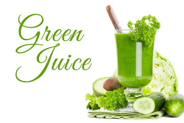 Healthy green juice smoothie