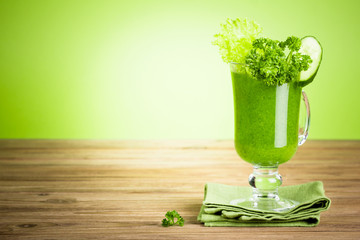 Healthy green juice smoothie