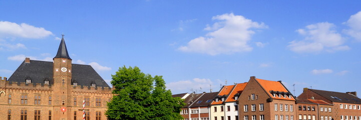 Fototapeta na wymiar KALKAR am Niederrhein ( bei Xanten ) - Stadtpanorama
