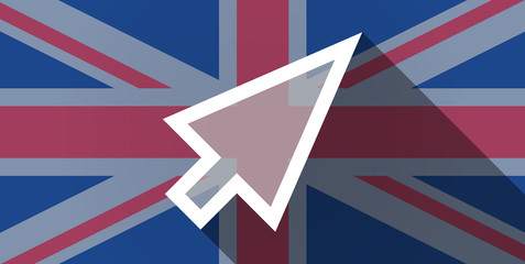 United Kingdom flag icon with a cursor