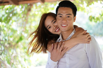 Asian couple in a happy relationship