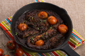 Octopus with tomato sauce