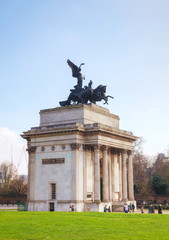 Fototapeta na wymiar Wellington Arch monument in London, UK
