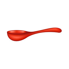 Wooden spoon in red design 