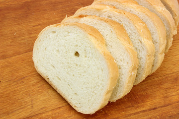 White wheat bread sliced