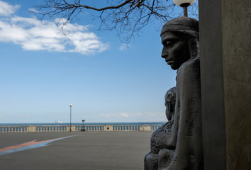 Armenian statue on the seaside