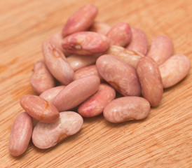 beans on a wooden background