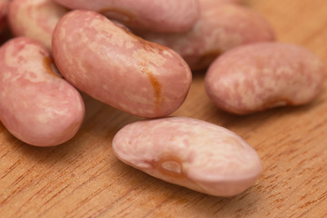 beans on a wooden background
