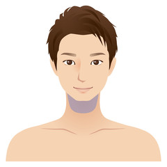 男性　顔　脱毛箇所　あご下