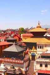 Deurstickers Pashupatinath temple in Kathmandu, Nepal © frenta