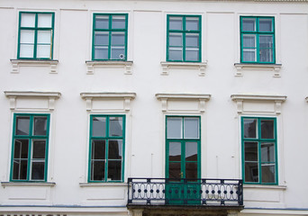 Fenster in einem alten Stadthaus