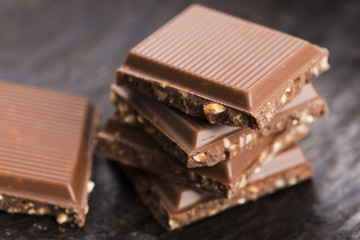 Chocolate with hazelnuts