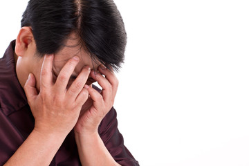 Fototapeta premium stressful man making face palm gesture