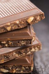 Chocolate with hazelnuts