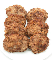 cutlets on a white background