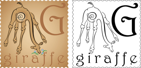 zoo alphabet giraffe