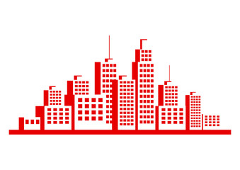 City vector icon on white background