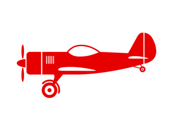 Plane vector icon on white background