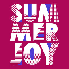 Summer Joy T-shirt Typography, Vector Illustration