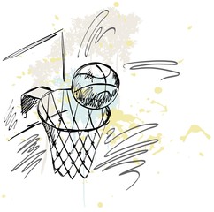 Naklejka premium Basketball 