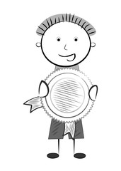 
the vector illustration dedicated to the man with reward.