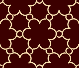 flowers pattern red and gold decor