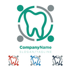 Dentist Dental Tooth vector logo icon