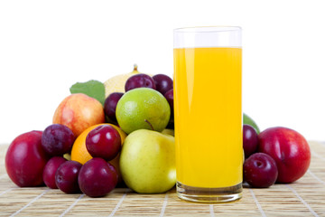 fruits and juice
