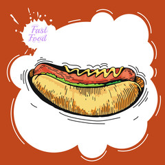Hot dog. Poster