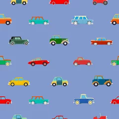 Stickers pour porte Course de voitures Seamless wallpaper of cars