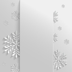 Fototapeta na wymiar Abstract Background with Snowflakes