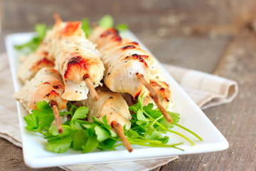 Chicken fillet barbecue with yogurt and garlic
