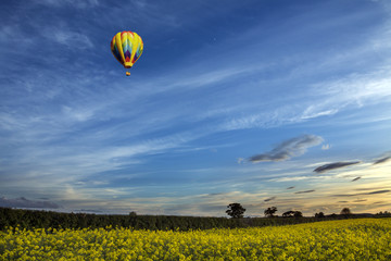 Hot Air Balloon - North Yorkshire Countryside - England